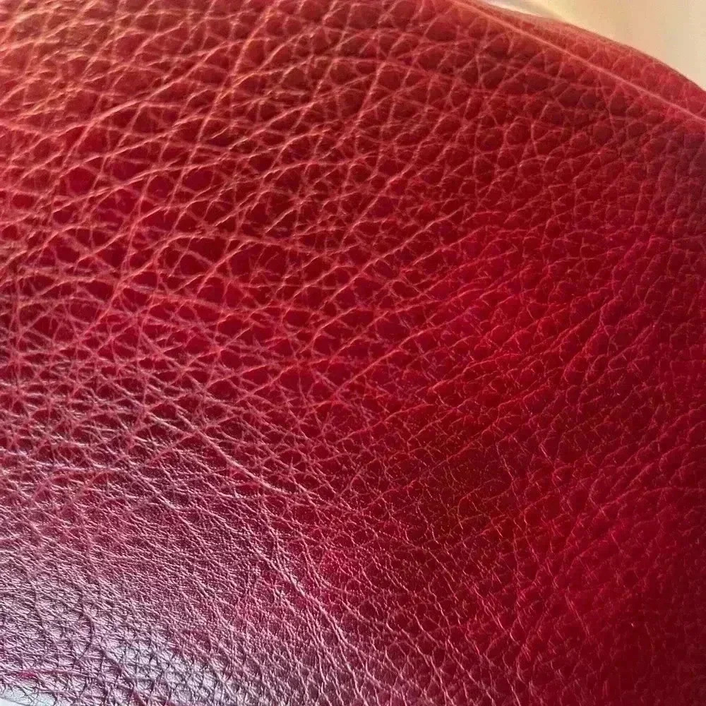 Snake Print Vegan Leather Handbag Burgundy - Picture 5 of 12